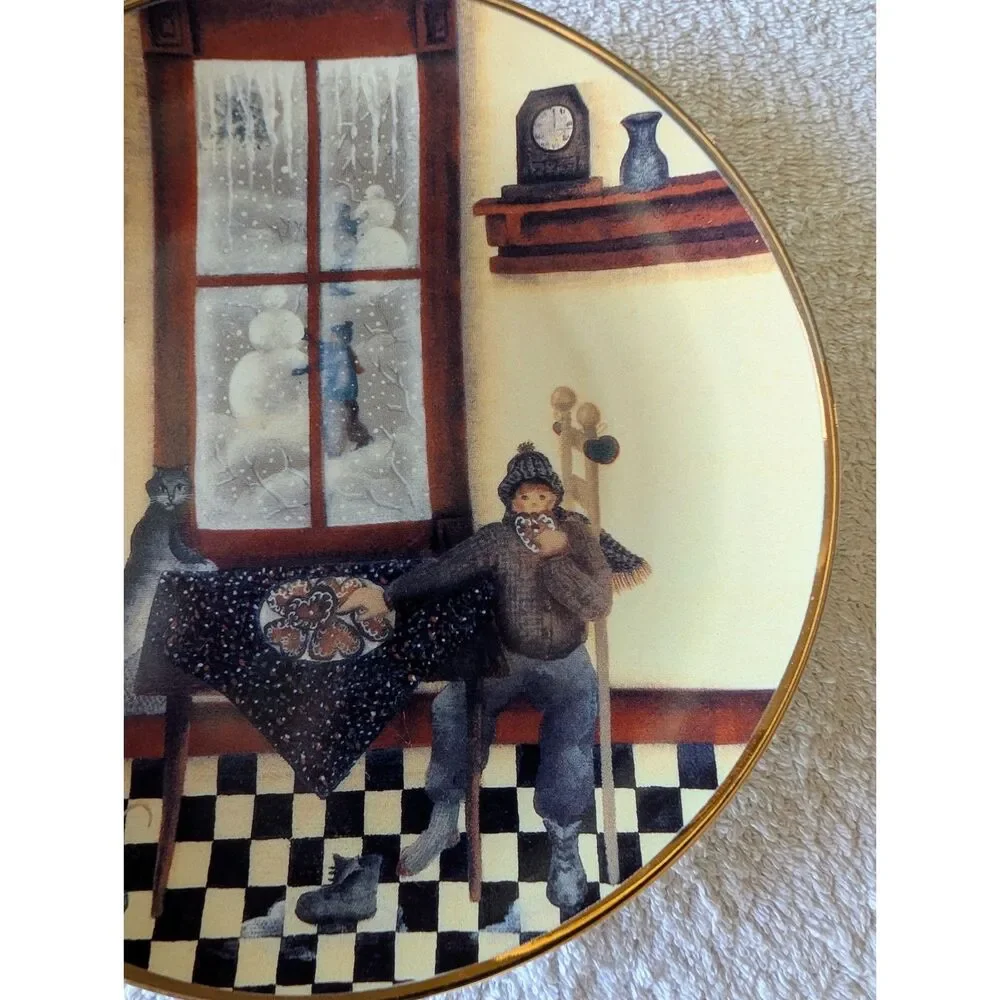 Franklin Mint Kitchen Visitors Carol Endres Collector Plate Folk Art